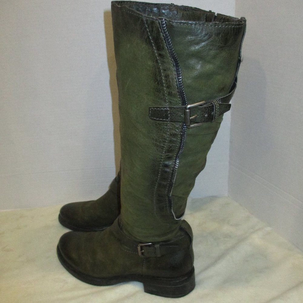 MJUS Tall Army Green Boots Size 39 UK US 8.5